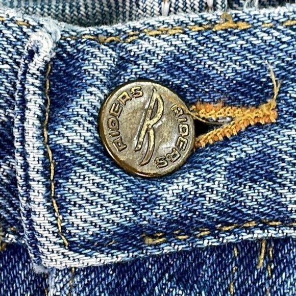 Vintage Riders High Rise Mom Jeans Light Blue Worn In Cotton Straight Leg 90s - Picture 7 of 14